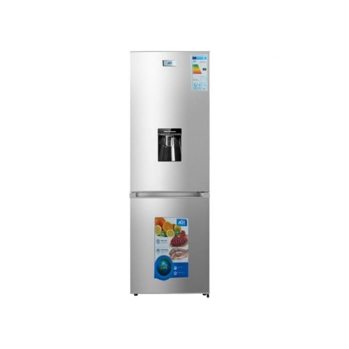 ADH 368L Double Door Bottom Freezer With Dispenser – Silver