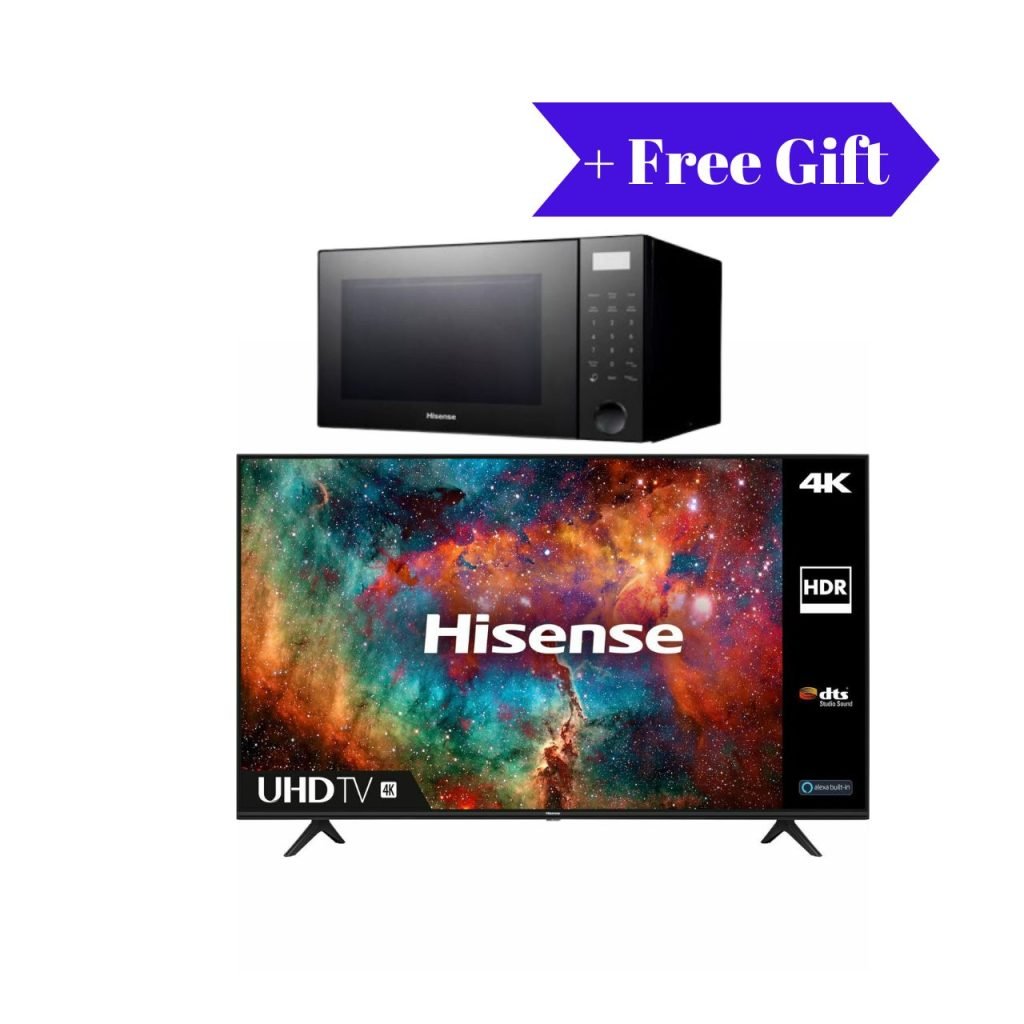 hisense 70 inch 4k ultra hd smart led tv | 70a6hs + free hisense 20 liter digital microwave