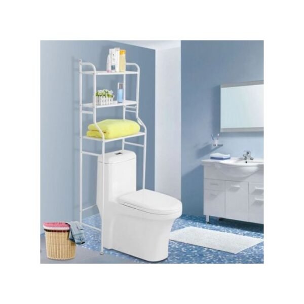 Bathroom Over Toilet Storage Rack Organizer - White